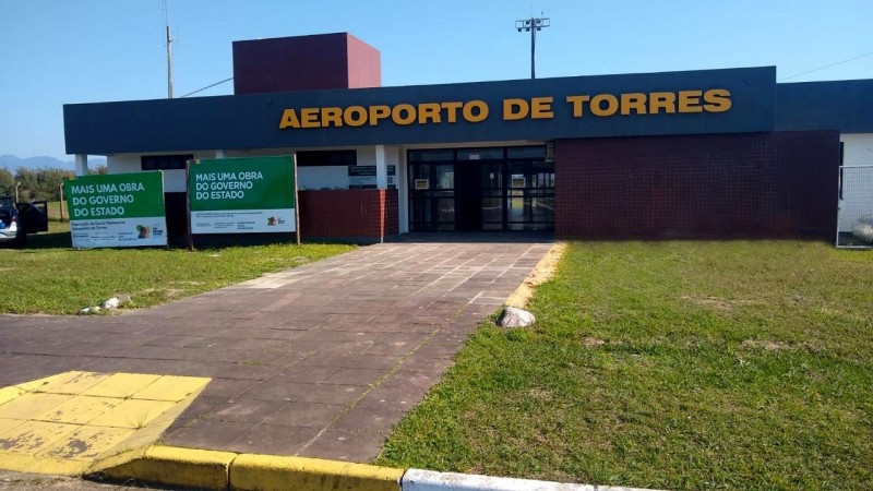 Na foto, o aeroporto de Torres